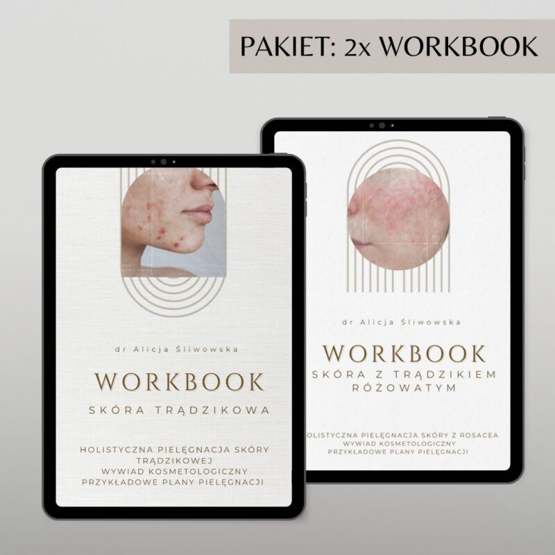 PAKIET 2x Workbook. Trądzik różowaty & Trądzik zwyczajny