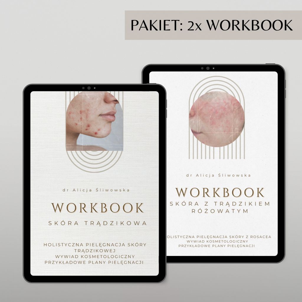 PAKIET 2x Workbook. Trądzik różowaty & Trądzik zwyczajny