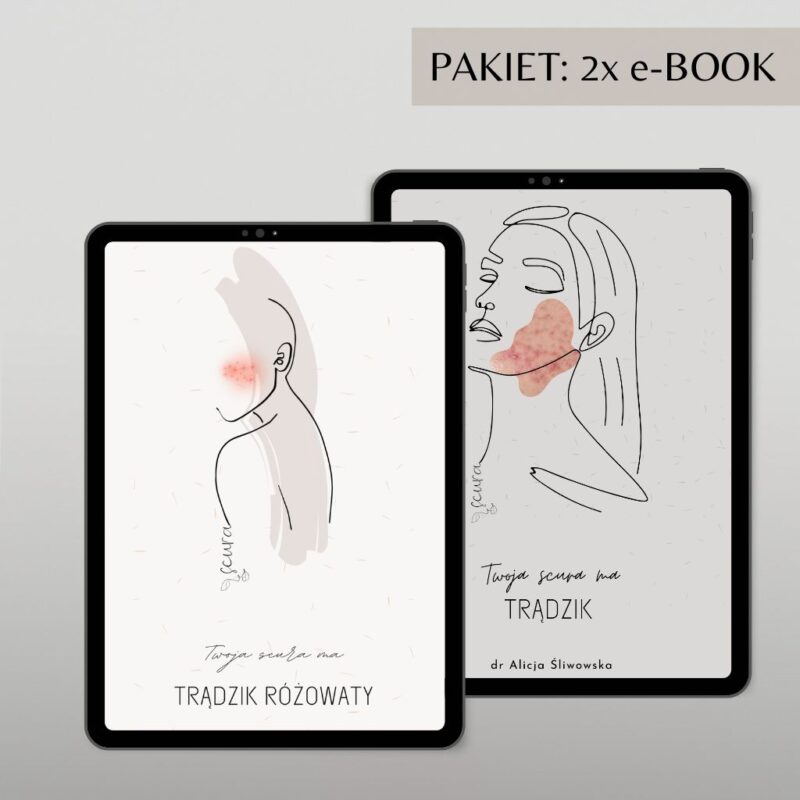 PAKIET 2x e-BOOK. Trądzik różowaty & Trądzik zwyczajny